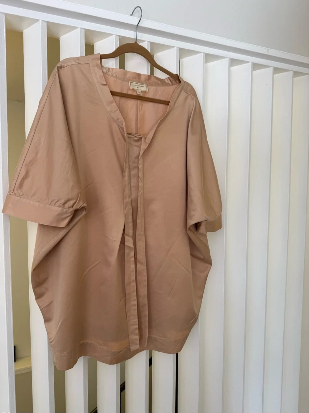 Anthropologie Moulinette Soeurs Tie-Neck Dolman Blush/Soft Rose Gold - Picture 4 of 14